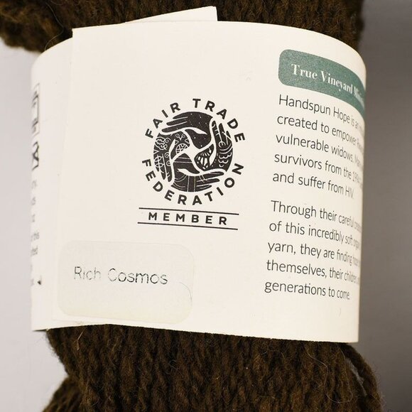 Handspun Hope Yarn 2 Skein Lot 100% Organic Merino Wool Rwanda Rich Cosmos - Picture 4 of 4